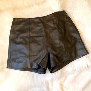 Michael Hoban - Black Leather Shorts - New w/ tags - 6